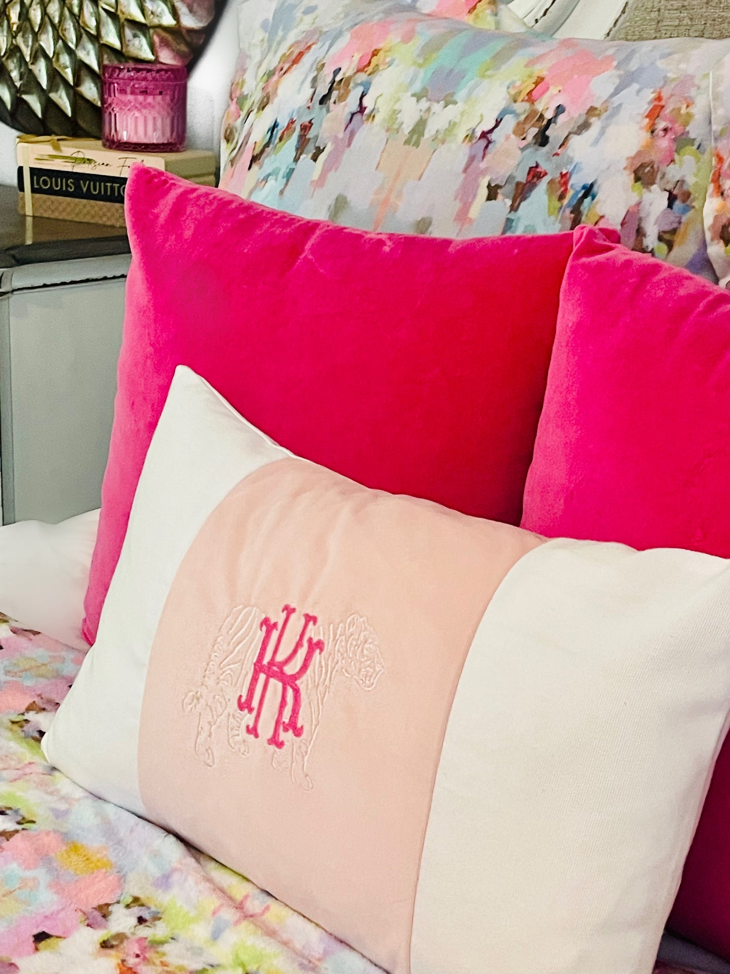 Tiger Monogram Pillow Cover