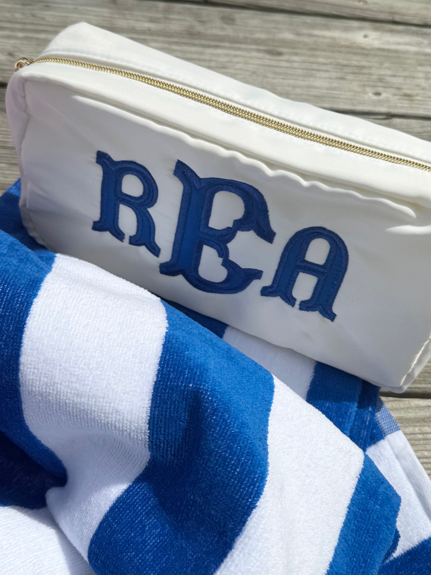 Appliqué Monogram Pouch